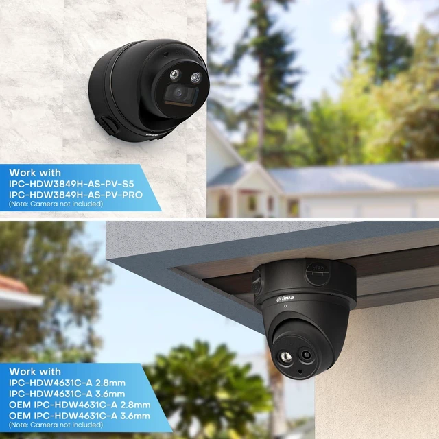 Alt view image 6 of 7 - VALUCAMPFA130-E Black Security Camera Bracket Wall Ceilling Mounting Junction Box IP66 WaterProof for Bullet Turret Dome Cam HDW4631C-A,PFW3849S-A180-AS-PV,HFW2841S-S,HDW3849H-AS-PV,PDW3849-A180-AS-PV