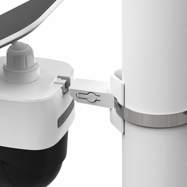 Alt view image 6 of 7 - Holicfun Pole Mount for Eufy SoloCam S340/E30/E42 & 4G LTE Cam S330 | No-drill bracket fits 1.5"-5.9" diameter poles, downspouts & fence posts, easy installation, all mounting hardware included