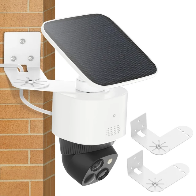 Main image of 2Pack Adjustable Corner Mount Bracket for Eufy Security SoloCam S340/E30/E42 Metal Wall Mount for Eufy S340 with Coverage of 270° on Both Sides of The House, Reduce Blind Spots, Keep 360° Swivel