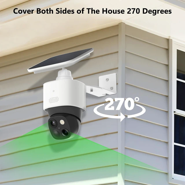 Alt view image 2 of 7 - 2Pack Adjustable Corner Mount Bracket for Eufy Security SoloCam S340/E30/E42 Metal Wall Mount for Eufy S340 with Coverage of 270° on Both Sides of The House, Reduce Blind Spots, Keep 360° Swivel