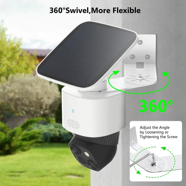 Alt view image 3 of 7 - 2Pack Adjustable Corner Mount Bracket for Eufy Security SoloCam S340/E30/E42 Metal Wall Mount for Eufy S340 with Coverage of 270° on Both Sides of The House, Reduce Blind Spots, Keep 360° Swivel