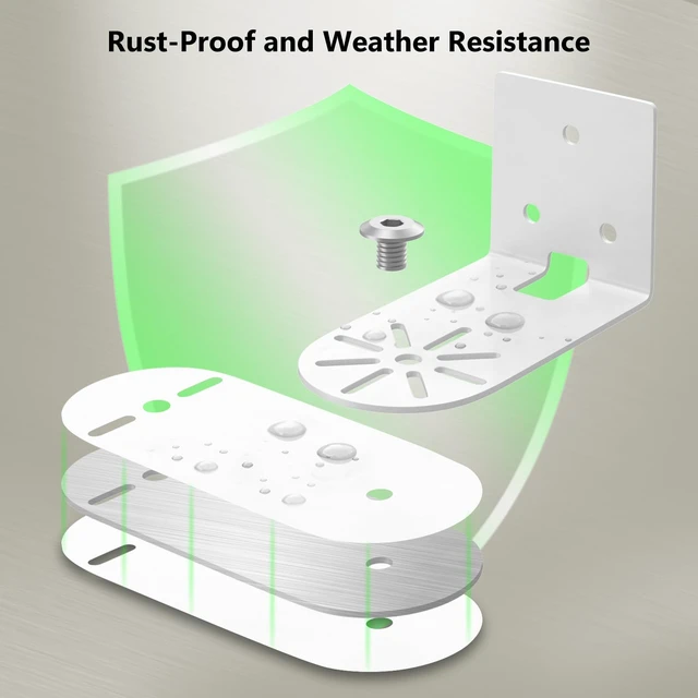 Alt view image 5 of 7 - 2Pack Adjustable Corner Mount Bracket for Eufy Security SoloCam S340/E30/E42 Metal Wall Mount for Eufy S340 with Coverage of 270° on Both Sides of The House, Reduce Blind Spots, Keep 360° Swivel