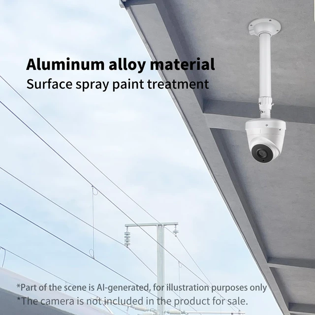 Alt view image 3 of 7 - ZT-NET ZT-NET Extendable Pole Mount for Security Surveillance Cameras | Ceiling / Wall Mounting Bracket for Bullet Camera,Solid Metal (11.8-23.6 inch)