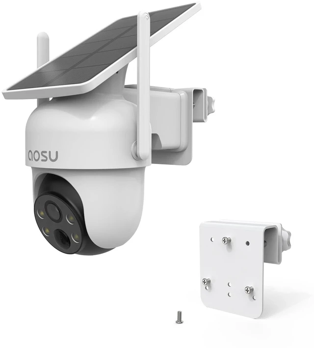 Main image of HOLACA Gutter Mount for Aosu SolarCam D1 Classic/Lite/Max/T2 Pro/T2 Ultra | White, Compatible with Aosu Solar Camera with Fixed Solar Panel(C9C2CA11), Ansque Solar Cameras GU01/SA01