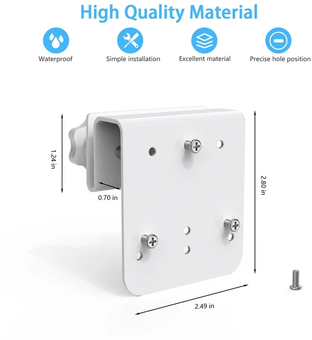 Alt view image 2 of 7 - VOMENC Gutter Mount for AOSU Solar Security Cameras Outdoor Wireless(SolarCam D1 Classic) and ANSQUE Security Cameras Wireless Outdoor (GU01/SA01)2pack,White