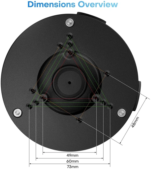 Alt view image 3 of 7 - VALUCAMPFA130-E Black Security Camera Bracket Wall Ceilling Mounting Junction Box IP66 WaterProof for Bullet Turret Dome Cam HDW4631C-A,PFW3849S-A180-AS-PV,HFW2841S-S,HDW3849H-AS-PV,PDW3849-A180-AS-PV