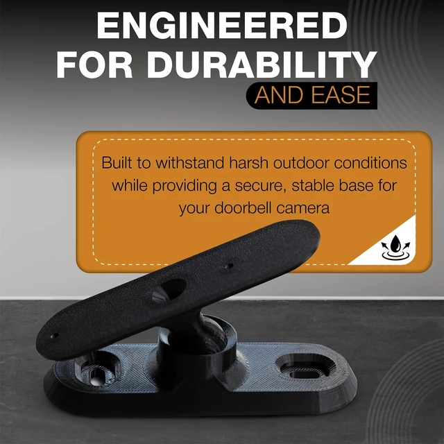 Alt view image 3 of 7 - SplashNColor Adjustable Wall Mount for SimpliSafe Doorbell Latest Gen, Compatible with SimpliSafe Camera Home Security System, Secure Mount to Optimize Viewing Angle, Easy Install Kit & Outdoor Safe