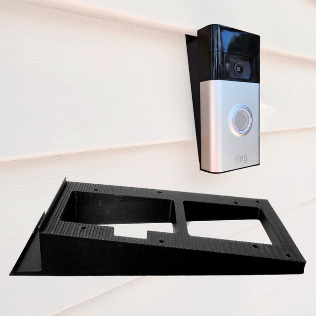 Main image of SplashNColor No-Drill Ring Doorbell Mount for Vinyl Siding, Compatible with Ring Doorbell 1, 2, 3, 4 and Battery Models Easy No-Holes Installation for Apartment and HOA-Friendly Setup