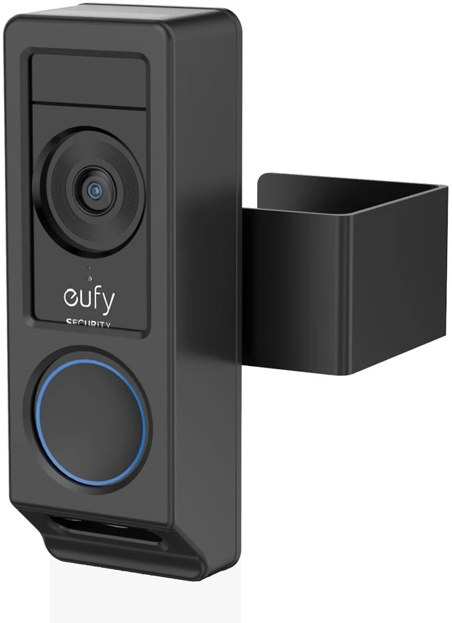 Main image of Anti-Theft Video Doorbell Mount for Eufy E340 Camera, No-Drill Adjustable Mounting Bracket Holder Accessories for Eufy Doorbell Camera Mount, Apartment Door Bell Kits for Home Rentals Room (Black)