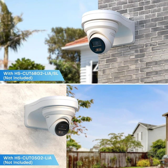 Alt view image 4 of 7 - HITOSINO Waterproof All Metal Aluminum SECC Wall Mount Bracket for HITOSINO Hikvson DH Turret Eyeball IP PoE Camera PFB168W