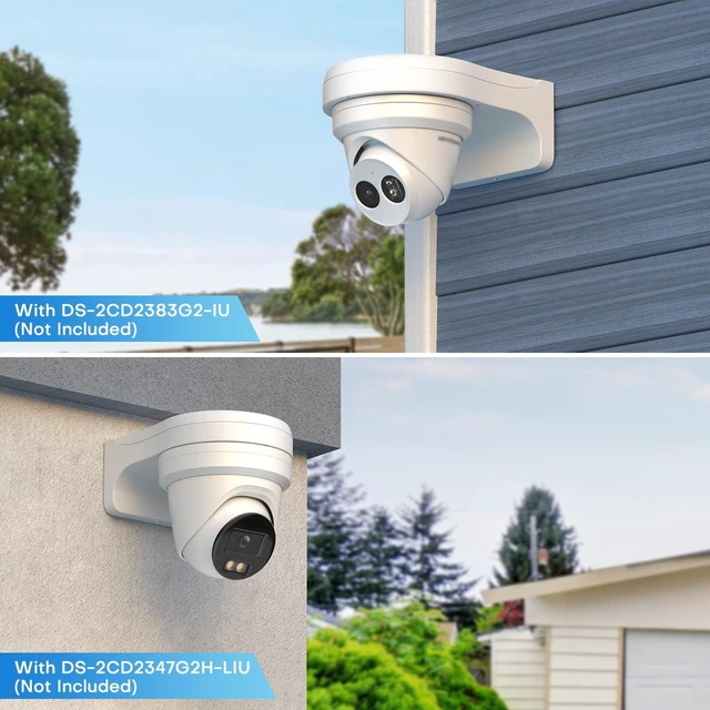 Alt view image 5 of 7 - HITOSINO Waterproof All Metal Aluminum SECC Wall Mount Bracket for HITOSINO Hikvson DH Turret Eyeball IP PoE Camera PFB168W