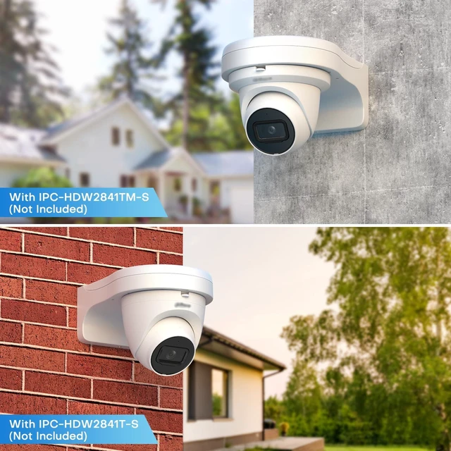 Alt view image 6 of 7 - HITOSINO Waterproof All Metal Aluminum SECC Wall Mount Bracket for HITOSINO Hikvson DH Turret Eyeball IP PoE Camera PFB168W