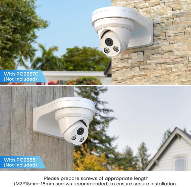 Alt view image 7 of 7 - HITOSINO Waterproof All Metal Aluminum SECC Wall Mount Bracket for HITOSINO Hikvson DH Turret Eyeball IP PoE Camera PFB168W