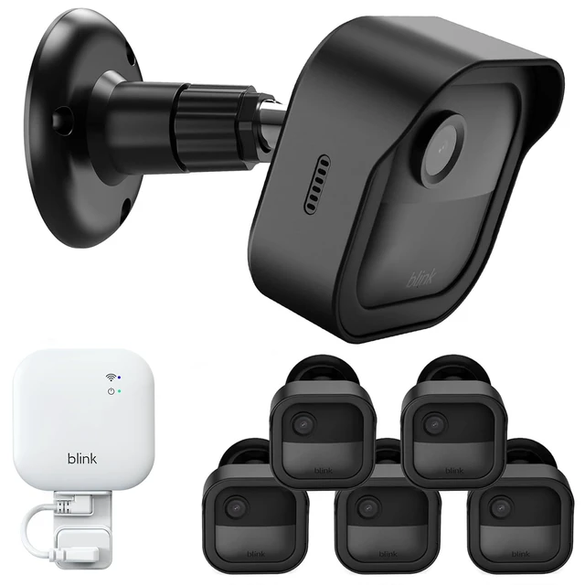 Main image of 5 Pack Blink Camera Mount for Outdoor 2K+/4th Gen, Blink Sync Module Mount | Weatherproof Protective Covers for Blink Outdoor Camera, 360°Adjustable Wall Mount, Black