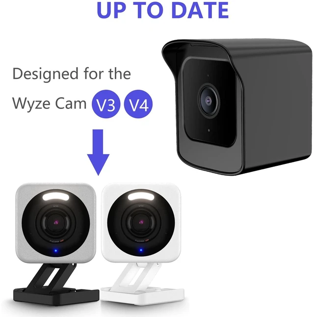 Alt view image 4 of 6 - Wyze Camera Outdoor Mount, 360°Swivel Wyze Wall Mount for Wyze Cam V4/V3 | Weatherproof Protective Cover, Wall Mount Solid Housing for Wyze Outdoor Indoor Smart Home System, 3 Pack, Black