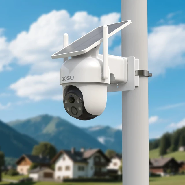 Alt view image 2 of 6 - Holicfun Camera Pole Mount Compatible with AOSU SolarCam D1 Series, White