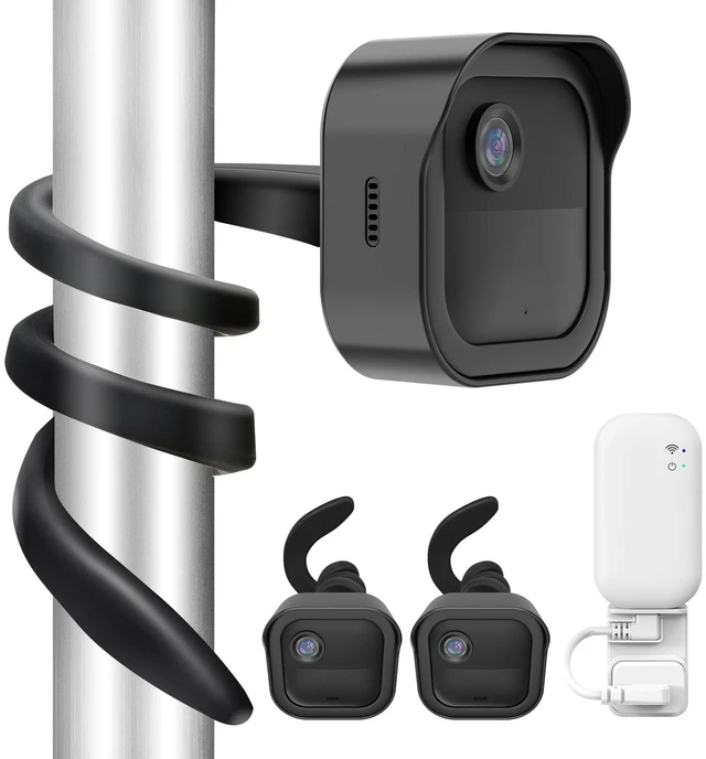 Main image of 2-Pack Flexible Twist Mount for Blink Outdoor 4/Outdoor 2K+/3rd Gen(Black) | Weatherproof Housing, No Drilling,Sturdy Wall Mount Bracket,with Sync Module Mount for Blink Outdoor Camera Security System