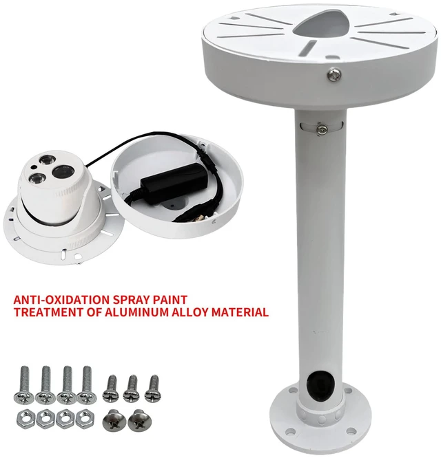 Alt view image 3 of 6 - 6 inches Dome Camera Mount Ceiling Mount Bracket,Indoor Outdoor Security Camera Wall Mount, Metal Bracket, Junction Box Cable Management,Junction Box Pole Mounts