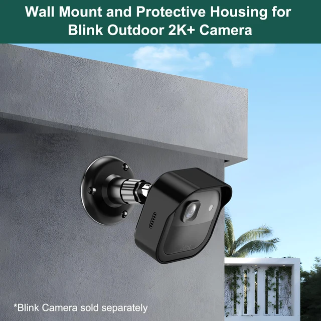 Alt view image 2 of 7 - Blink Outdoor 2K Mount, Wall Mount for Blink Outdoor 2K+ Camera, 5 Pack | Weatherproof Covers, 360°Adjustable Blink Wall Mount, Space-Saving Outlet Wall Mount for Sync Module, Snap-on Install, Black