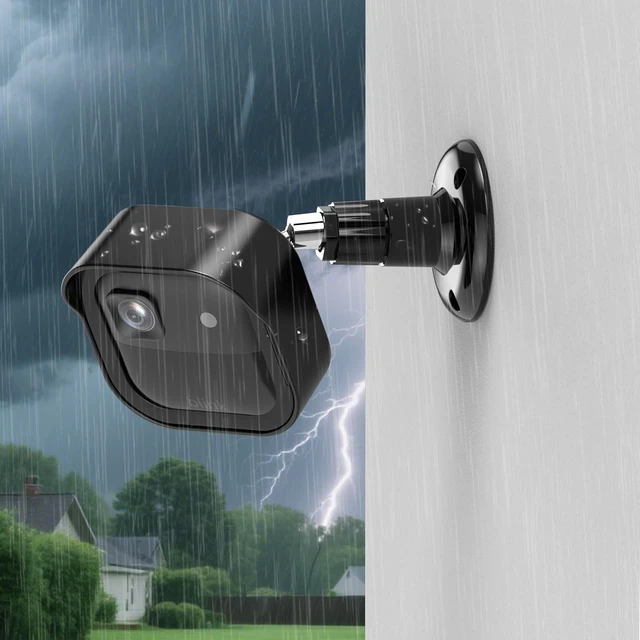 Alt view image 5 of 7 - Blink Outdoor 2K Mount, Wall Mount for Blink Outdoor 2K+ Camera, 5 Pack | Weatherproof Covers, 360°Adjustable Blink Wall Mount, Space-Saving Outlet Wall Mount for Sync Module, Snap-on Install, Black
