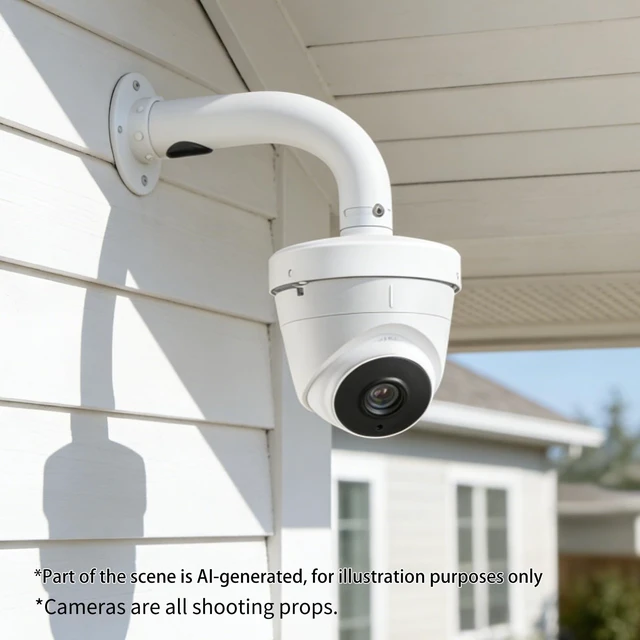 Alt view image 7 of 7 - ZT-NET ZT-NET Security Camera Mount 6 inch Base Bracket | Surveillance Cameras Compatible with Eufy Cameras Bullet Dome PTZ Cable Management Pole Mounting Antirust Powder Spray Coated