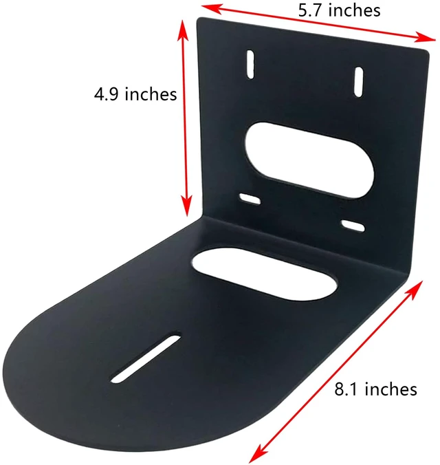 Alt view image 3 of 5 - Prisual PTZ Camera Wall Mount Bracket - Heavy-Duty Solid Metal Universal Mount for All PTZ Cameras, Includes Mounting Screws, Adjustable Compact Space-Saving Design (Black)