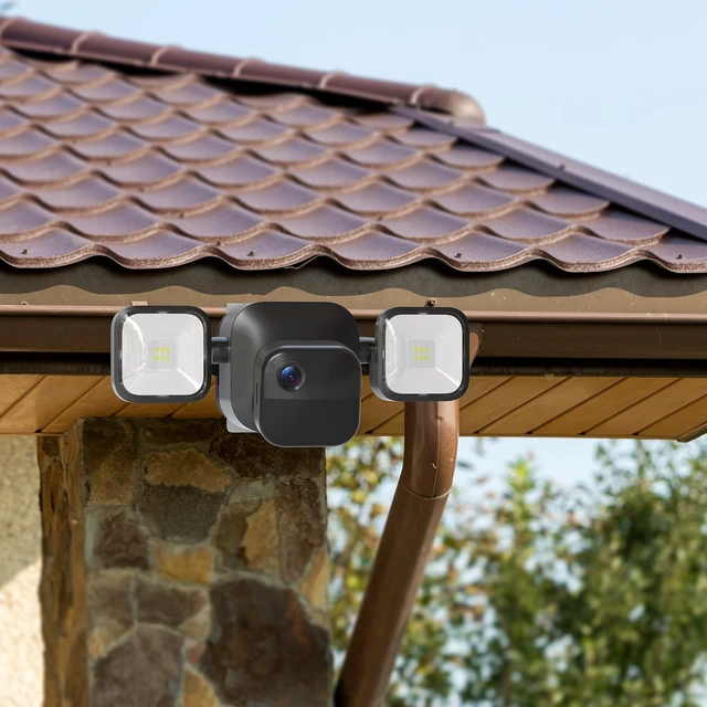 Alt view image 4 of 7 - Gutter Mount Kit for Blink Outdoor 4 Floodlight Camera/Blink Out Door 3 Floodlight Cam, Stainless Steel Bracket, Anti-Rust Screws, No Drill Installation Suitable for Home Security Cameras
