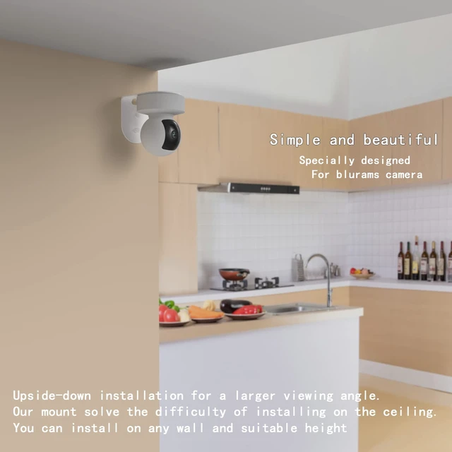 Alt view image 3 of 6 - 2 Pack Metal Wall Mount for Kasa Indoor Pan/Tilt Camera EC70 KC410S | Bracket for Tapo Kasa 2K+ 1080p Camera Secure Mount , Upside Down or Upright Camera on Any Wall , Heavy Metal Material