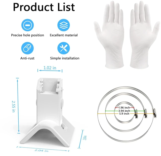 Alt view image 3 of 7 - Koroao Pole Mounting Bracket for Eufy Security SoloCam S340/SoloCam E30/E42, Solar Panel Security Camera (1Pack,White)