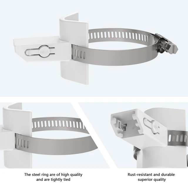 Alt view image 4 of 7 - Koroao Pole Mounting Bracket for Eufy Security SoloCam S340/SoloCam E30/E42, Solar Panel Security Camera (1Pack,White)
