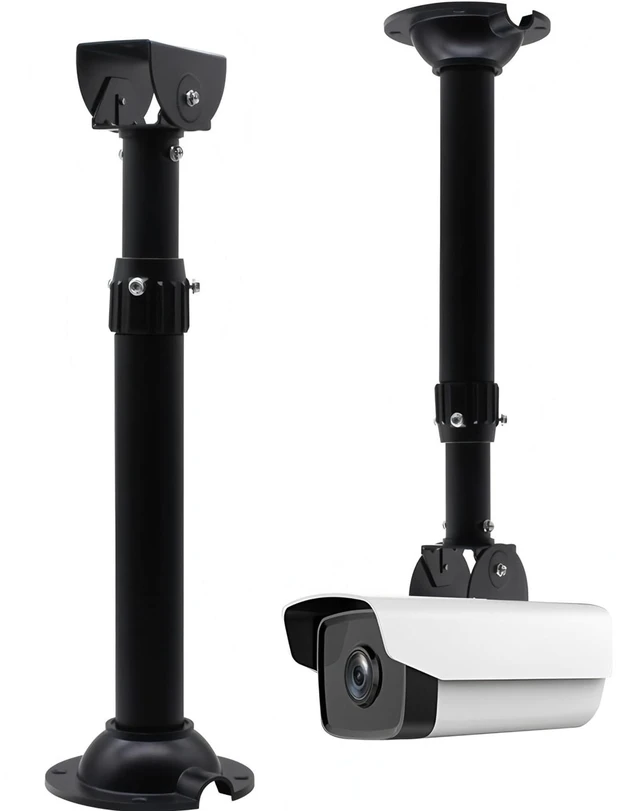 Main image of UQISOVI Surveillance Camera Ceiling Mount Bracket Universal Duckbill Hoisting Lengthening Black Telescopic Support for CCTV Security Bullet Camera (Length 40-80cm/15.7-31.5inch)