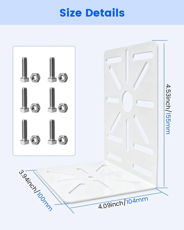 Alt view image 3 of 7 - Metal Universal L-Shape CCTV Security Camera Wall Mount Bracket | L-Shape Design, Heavy Duty Steel, Wide Compatibility, Rust Resistant, Wall Ceiling Mount, Easy Installation