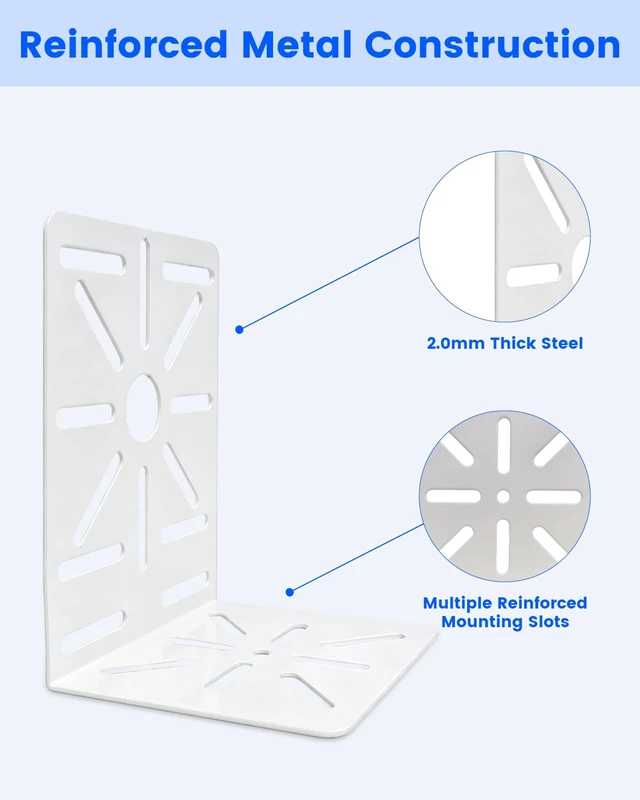 Alt view image 6 of 7 - Metal Universal L-Shape CCTV Security Camera Wall Mount Bracket | L-Shape Design, Heavy Duty Steel, Wide Compatibility, Rust Resistant, Wall Ceiling Mount, Easy Installation