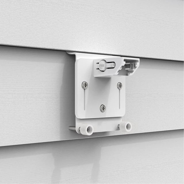 Alt view image 3 of 7 - Holicfun Vinyl Siding Mount for Eufy SoloCam S340/E30/E42 & 4G LTE Cam S330 | Stainless steel bracket, drill-free installation, fits aluminum and vinyl sidings, white