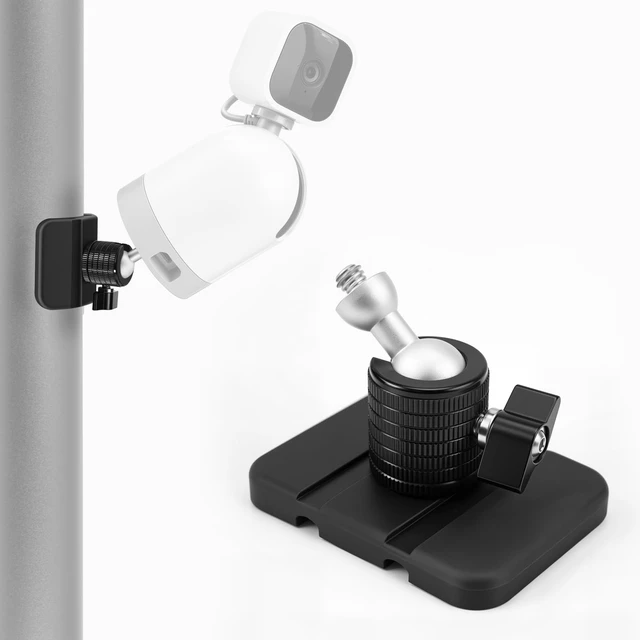 Main image of Magnetic Camera Mount with 1/4" Thread for Flat or Curved Steel Surfaces, Flexible Strong Magnet Indoor Outdoor Security Cam Bracket fits for Arlo, Ring, Wyze, Google Nest, Mevo Start