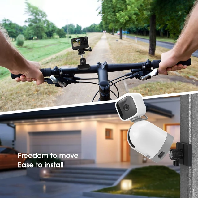 Alt view image 4 of 6 - Magnetic Camera Mount with 1/4" Thread for Flat or Curved Steel Surfaces, Flexible Strong Magnet Indoor Outdoor Security Cam Bracket fits for Arlo, Ring, Wyze, Google Nest, Mevo Start