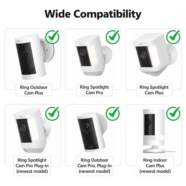 Alt view image 2 of 7 - Metal Ceiling Mount for Ring Indoor/Outdoor Camera Eave Mount Bracket 2pack | Metal Construction, Indoor & Outdoor Use, Ceiling Installation, Camera Accessory