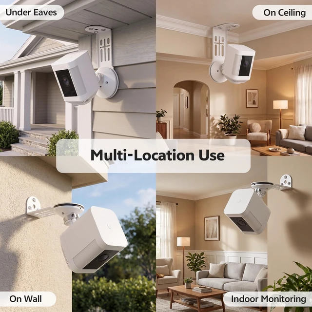 Alt view image 5 of 7 - Metal Ceiling Mount for Ring Indoor/Outdoor Camera Eave Mount Bracket 2pack | Metal Construction, Indoor & Outdoor Use, Ceiling Installation, Camera Accessory