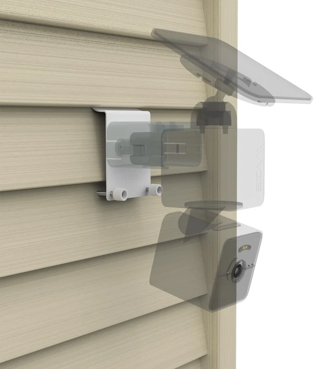 Main image of Koroao Vinyl Siding Mount Bracket Compatible with WYZE Solar Cam Pan Camera,No-Drilling Security Camera Bracket Mounting for Outdoor Use - White