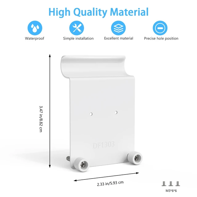 Alt view image 2 of 7 - Koroao Vinyl Siding Mount Bracket Compatible with WYZE Solar Cam Pan Camera,No-Drilling Security Camera Bracket Mounting for Outdoor Use - White