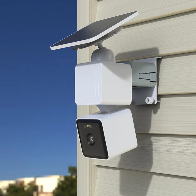 Alt view image 5 of 7 - Koroao Vinyl Siding Mount Bracket Compatible with WYZE Solar Cam Pan Camera,No-Drilling Security Camera Bracket Mounting for Outdoor Use - White