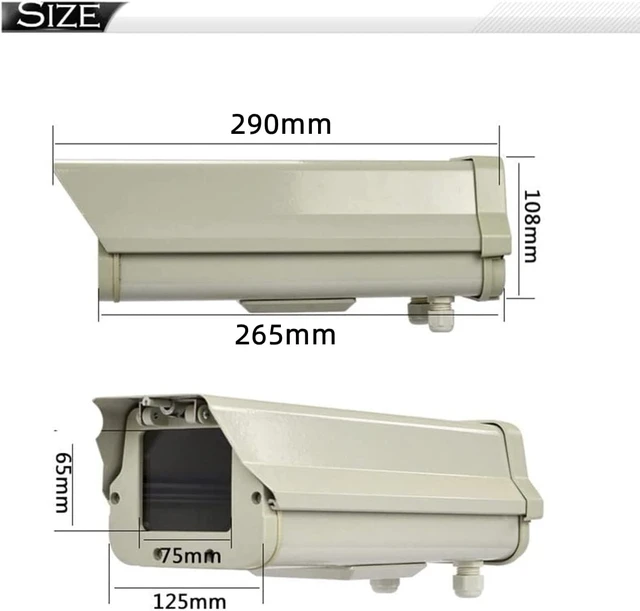 Alt view image 3 of 7 - BeElion Aluminum Housing CCTV Security Surveillance Outdoor Camera Box Weatherproof Heavy Duty Junction Box Shell for CCTV Surveillance Camera Wall Mounting Bracket