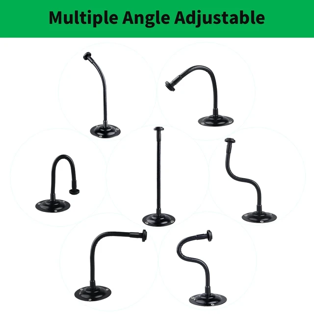 Alt view image 5 of 7 - Mippko 2 Pack Camera Flexible Wall Mount Holder for Blink Outdoor 4 (4th Gen)/(3rd Gen) XT3,Blink XT&XT2/Blink Mini/All New Blink Outdoor,Adjustment Flexible 8 inch Long Gooseneck Arm with Metal Base