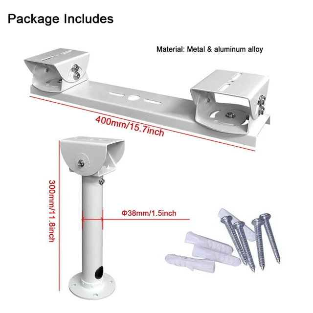 Alt view image 2 of 7 - CCTV Security Dual Camera Mount T Type Bracket Metal Steel One to 2 Horizontal Cross Bar Dual Camera Mount Bracket Extension Bar Horizontal Arm T Shape Wall Mounting Bracket