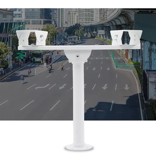 Alt view image 7 of 7 - CCTV Security Dual Camera Mount T Type Bracket Metal Steel One to 2 Horizontal Cross Bar Dual Camera Mount Bracket Extension Bar Horizontal Arm T Shape Wall Mounting Bracket