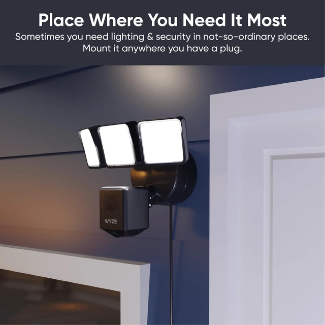 Alt view image 6 of 7 - Wyze Floodlight Cam Plug-in Mount for Wyze Floodlight Cameras v1/v2/Pro, Electrical Box with 20ft Weather-Resistant Outdoor Power Cable, Easy Installation (White)
