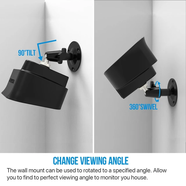 Alt view image 4 of 7 - 2 Pack Blink XT/XT2 Camera Mount, 360 Degree Adjustable Wall Bracket | Silicone Protective Cover, Weatherresistant for Indoor & Outdoor Use, Easy Install, Secure Setup, Home Security System