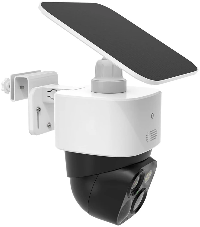 Alt view image 2 of 7 - Holicfun Gutter Mount for Eufy SoloCam S340/E30/E42 and 4G LTE Cam S330 | No-drill bracket elevates eufy solar cam for wider view & more direct sunlight, fits K-Style, Box & Fascia gutters