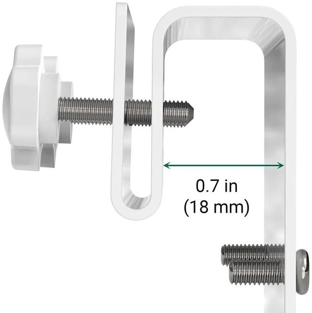 Alt view image 4 of 7 - Holicfun Gutter Mount for Eufy SoloCam S340/E30/E42 and 4G LTE Cam S330 | No-drill bracket elevates eufy solar cam for wider view & more direct sunlight, fits K-Style, Box & Fascia gutters