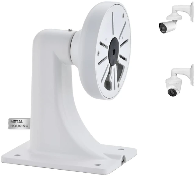 Main image of Universal Adjustable Security Camera Wall Mount Bracket with Junction Box | Adjustable Mount, Hidden Cable Design, Durable Aluminum, Wide Camera Fit, Weather Resistant, Easy Installation